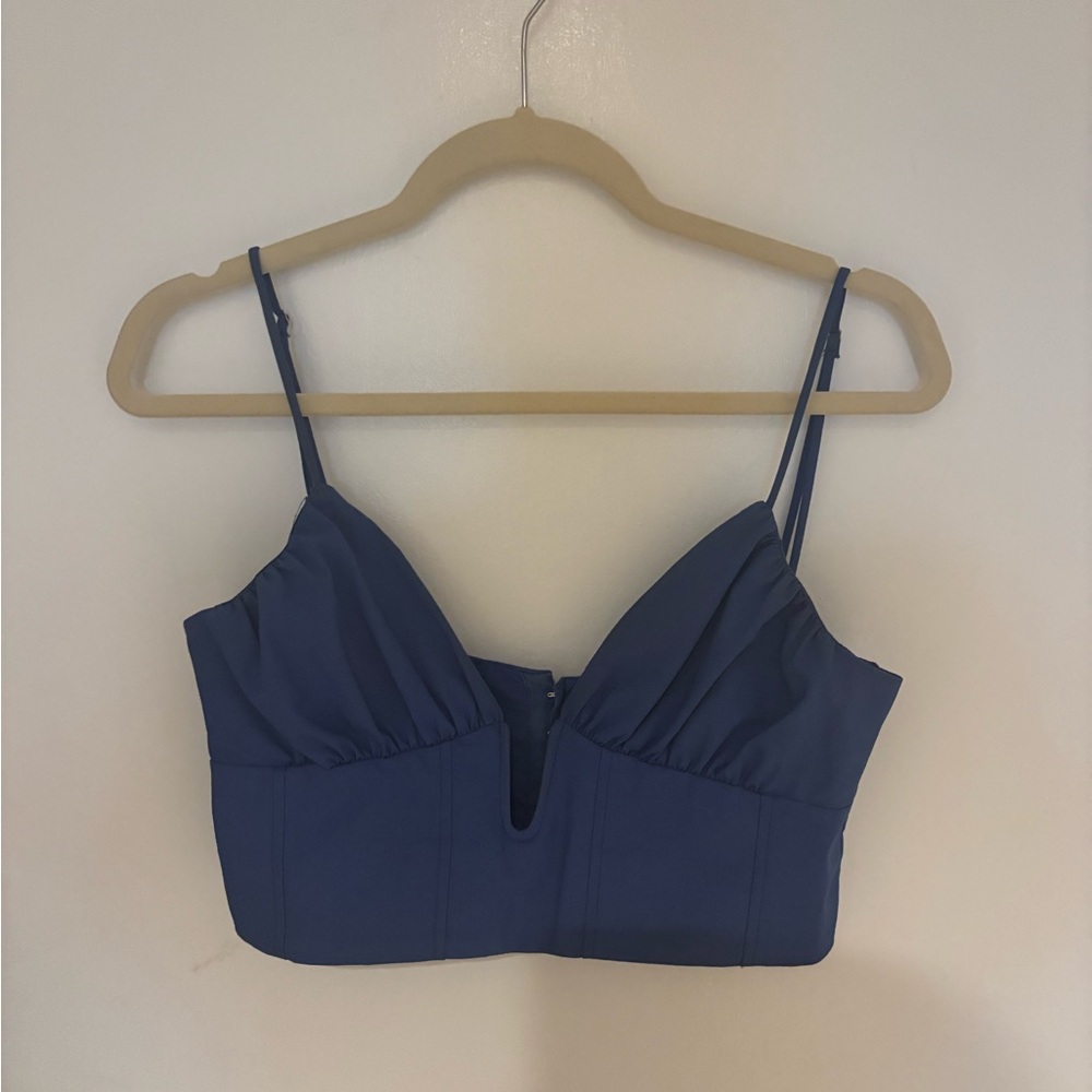 Zara Blue Crop Top